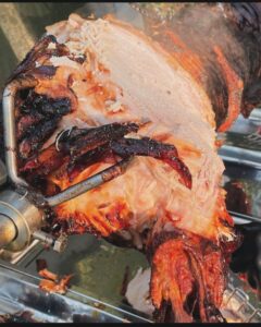 Hog roast cooking